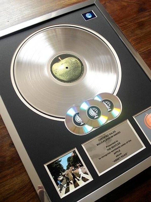 The Beatles Abbey Road Multi-platinum Disc
