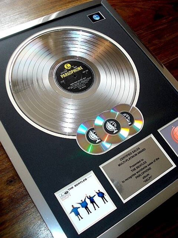 The Beatles Help! Multi-platinum Disc