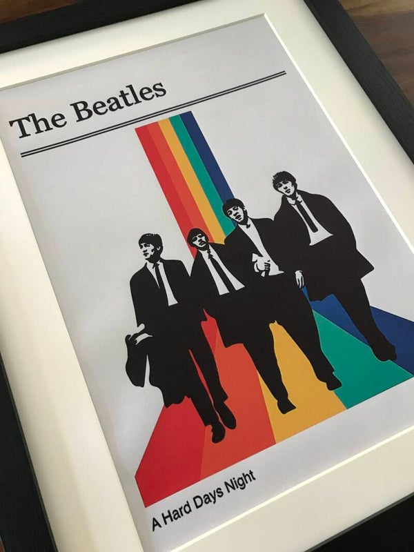 The Beatles - A Hard Day's Night Framed Canvas Print
