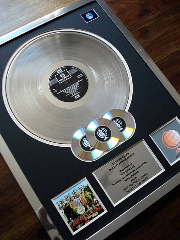 The Beatles Sgt. Pepper Multi-platinum Disc