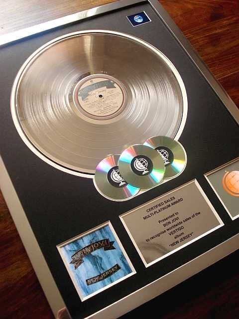 Bon Jovi New Jersey Multi-platinum Disc