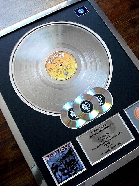 Bon Jovi Slippery When Wet Multi-platinum Disc