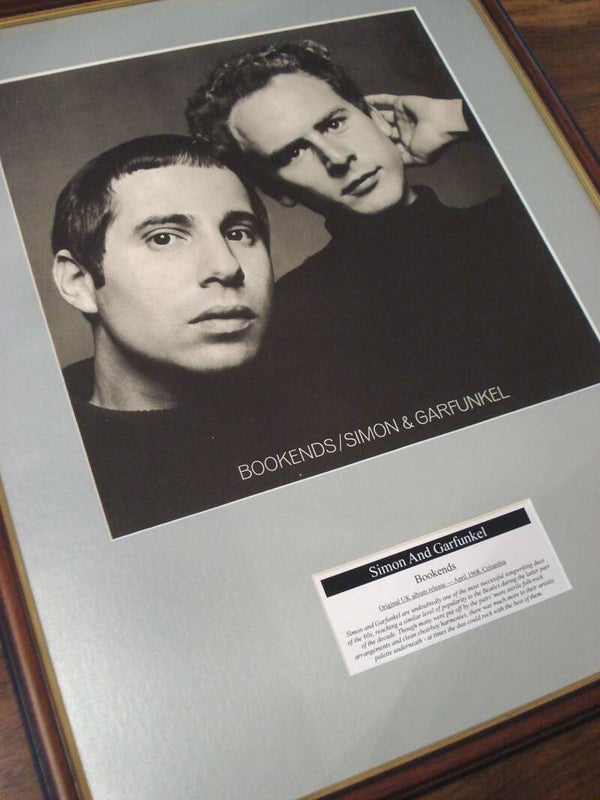 Simon & Garfunkel Bookends LP original framed album cover