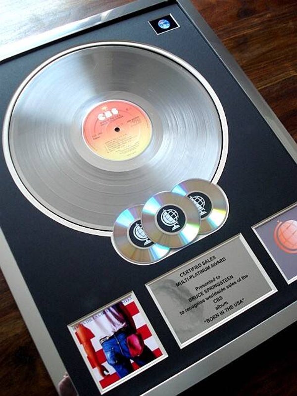 Bruce Springsteen Born In The USA Multi-platinum Disc