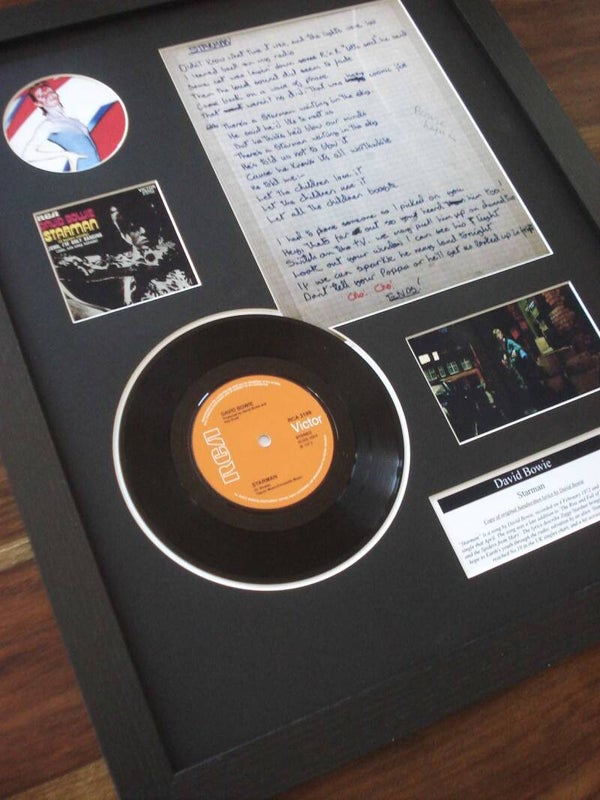 David Bowie - Starman Vinyl Lyrics Display