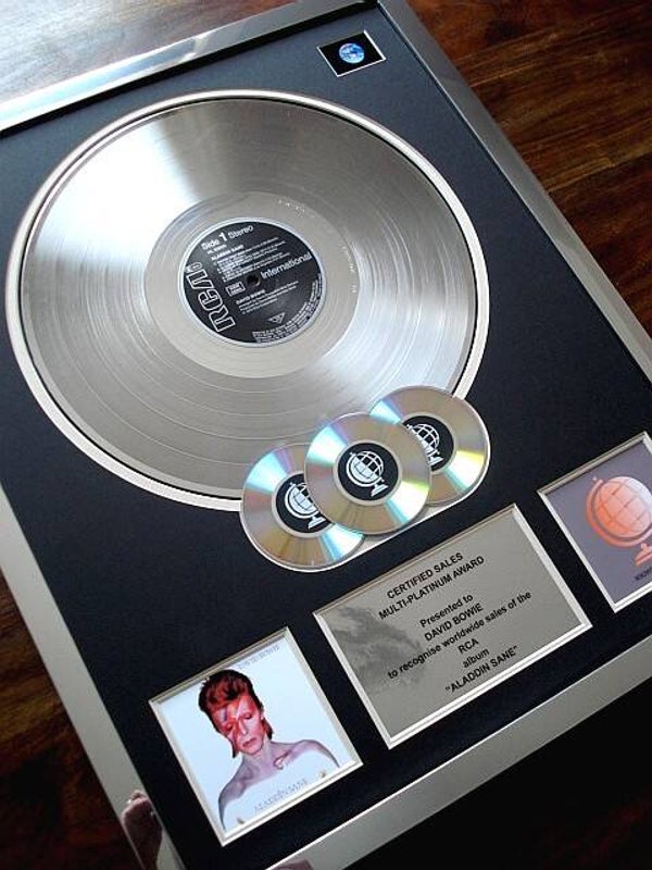 David Bowie Aladdin Sane Multi-platinum Disc