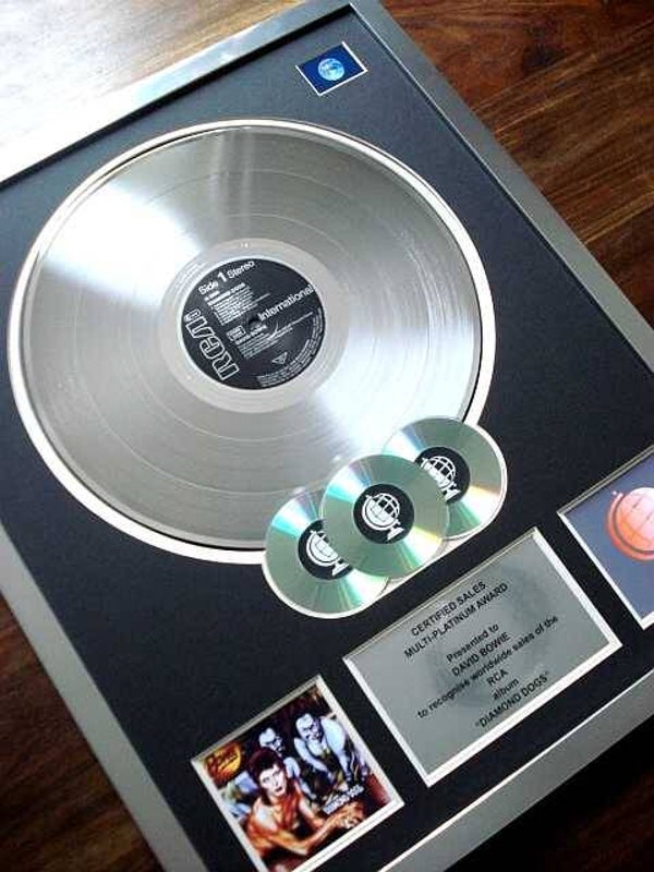 David Bowie Diamond Dogs Multi-platinum Disc