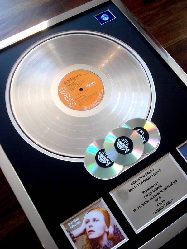 David Bowie Hunky Dory Multi-platinum Disc