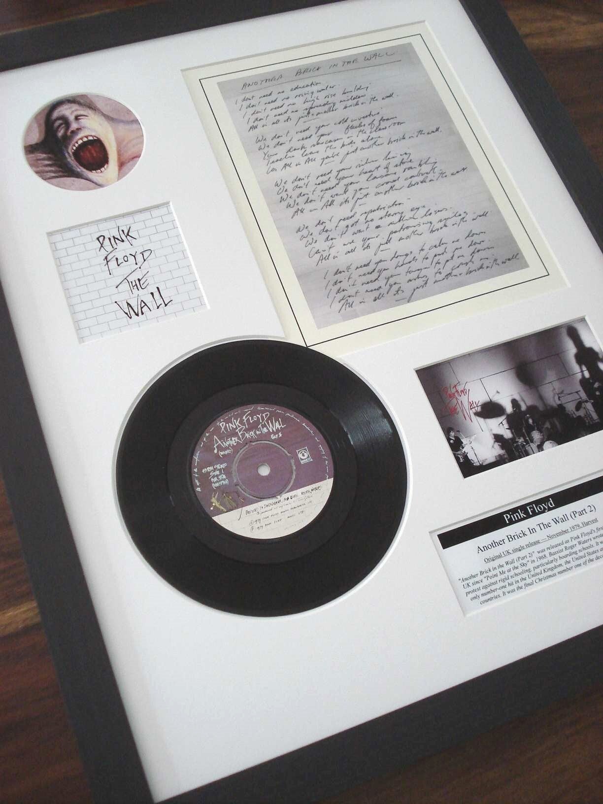 Pink Floyd - Another Brick In The Wall Vinyl Lyrics Display