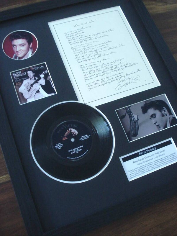 Elvis Presley - Blue Suede Shoes Vinyl Lyrics Display