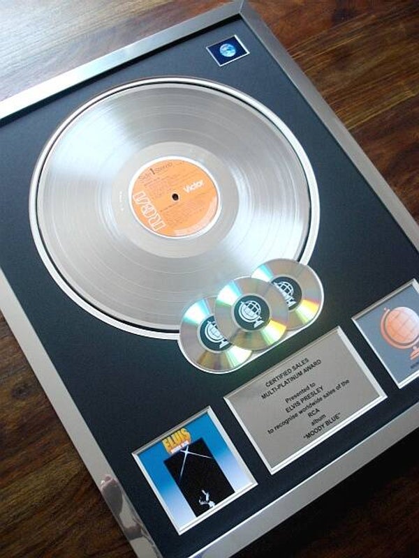 Elvis Presley Moody Blue Multi-platinum Disc