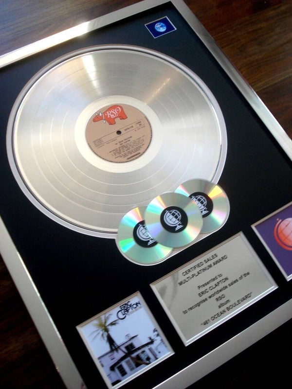 Eric Clapton 461 Ocean Boulevard Multi-platinum Disc