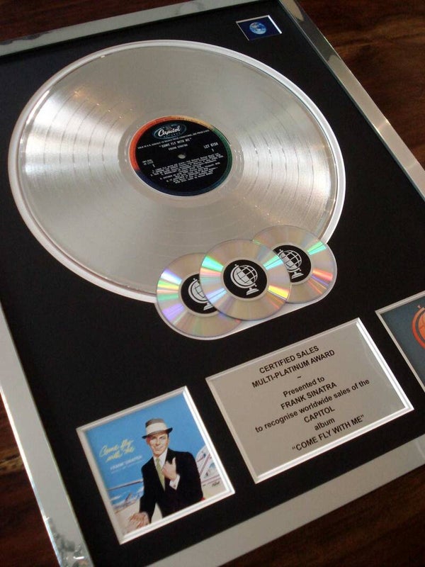 Frank Sinatra Come Fly With Me Multi-platinum Disc