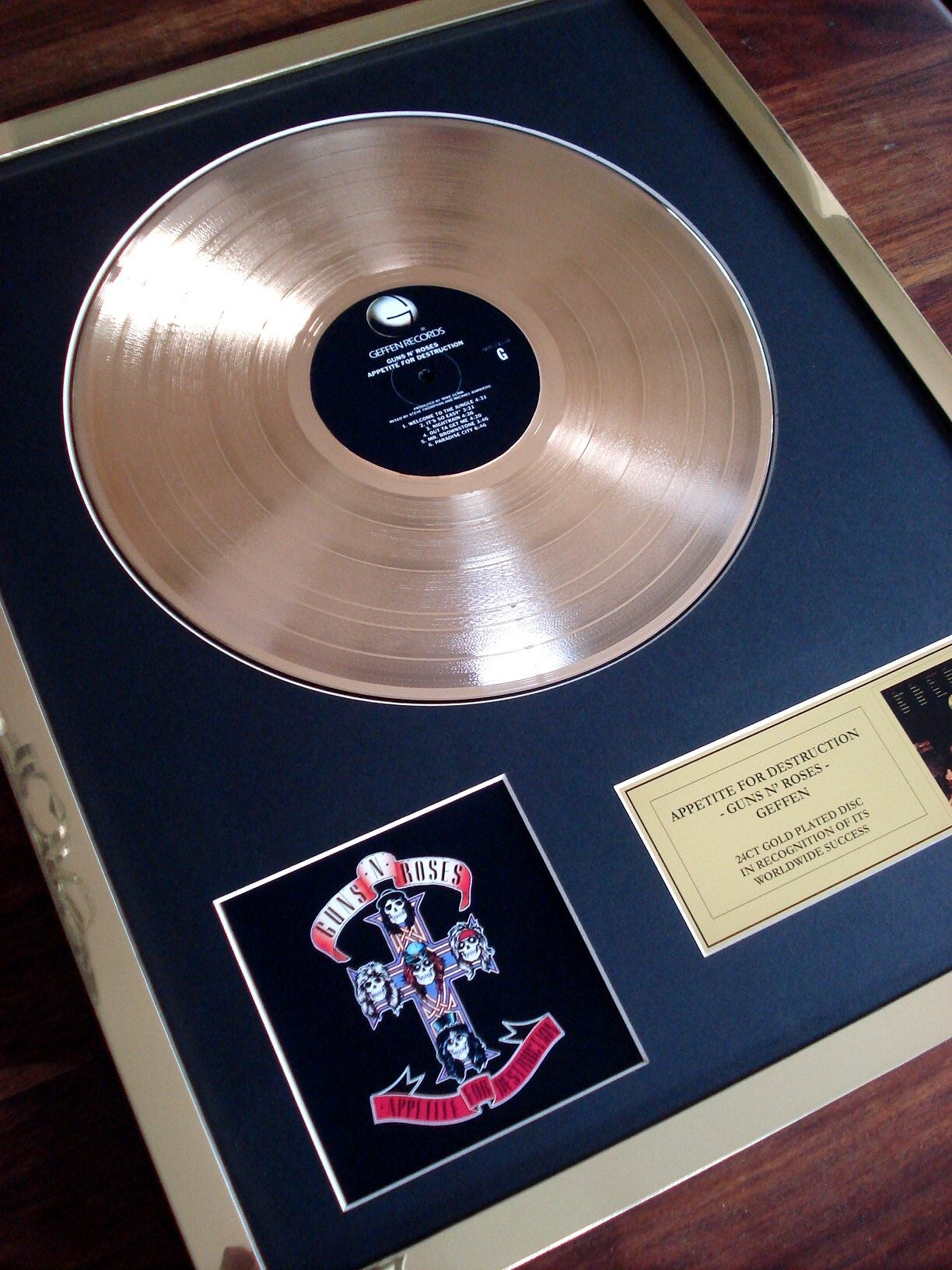 Guns N' Roses - Appetite For Destruction Gold Disc Album