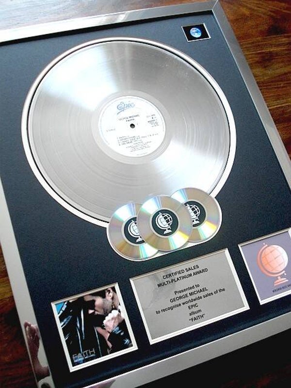 George Michael Faith Multi-platinum Disc