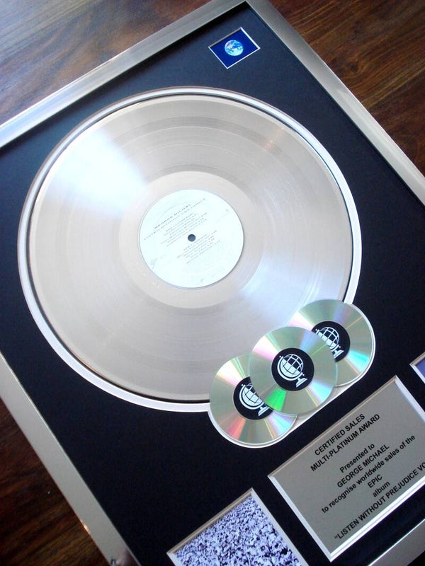George Michael Listen Without Prejudice Vol 1 Multi-platinum Disc