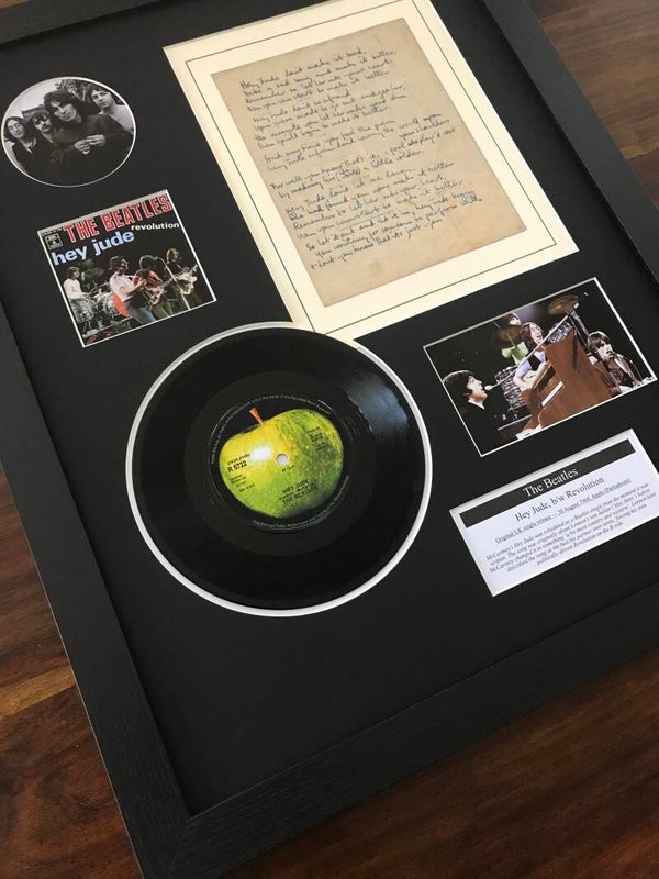 The Beatles - Hey Jude Vinyl Lyrics Display
