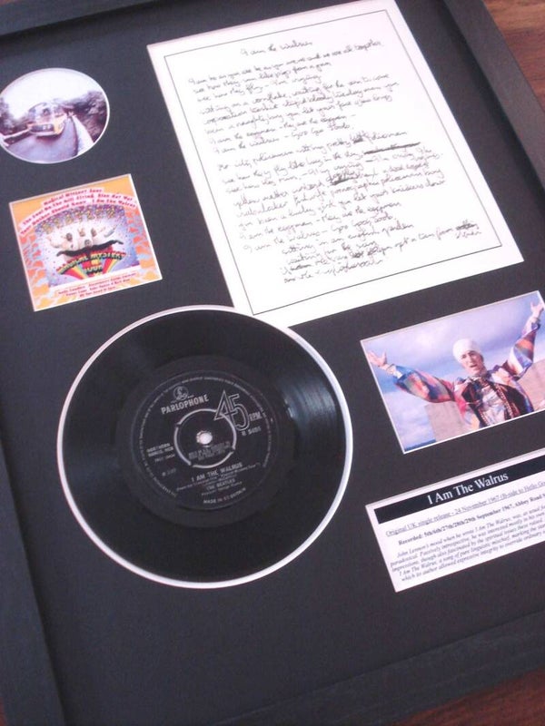 The Beatles - I Am The Walrus Vinyl Lyrics Display