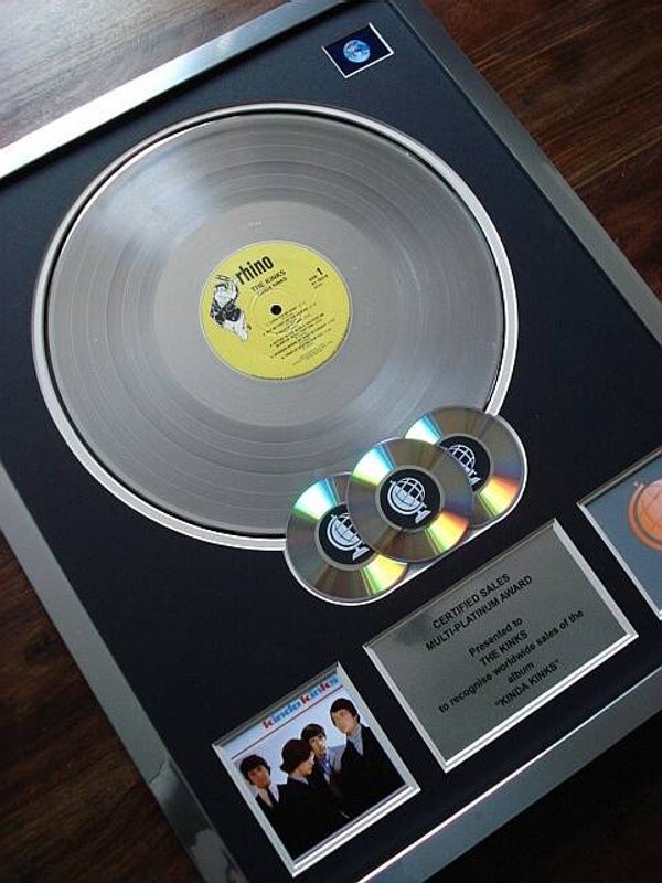 The Kinks Kinda Kinks Multi-platinum Disc