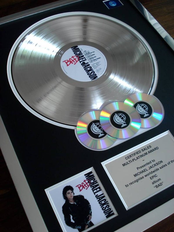 Michael Jackson Bad Multi-platinum Disc