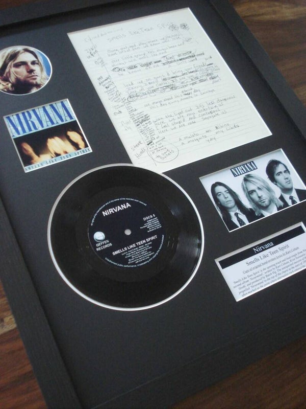 Nirvana - Smells Like Teen Spirit Vinyl Lyrics Display