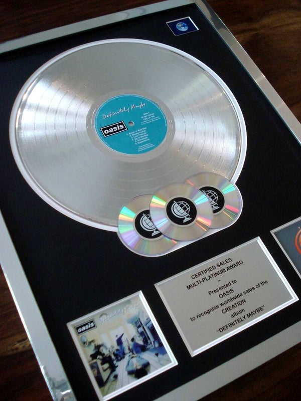 Oasis Definitely Maybe Multi-platinum Disc