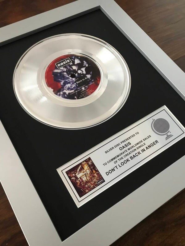 Oasis Don't Look Back in Anger Platinum Disc