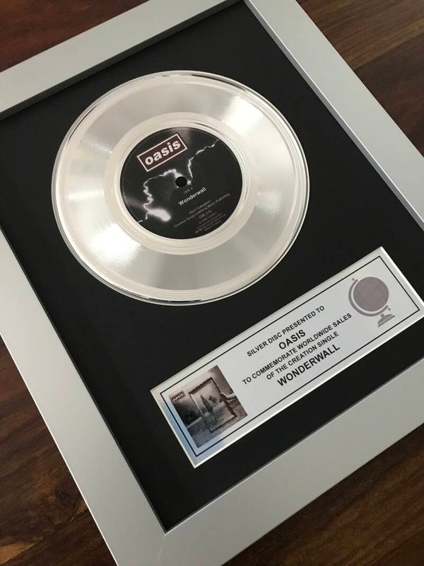 Oasis Wonderwall Platinum Disc