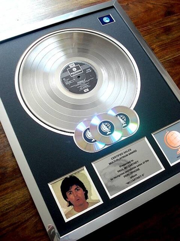 Paul McCartney II Multi-platinum Disc