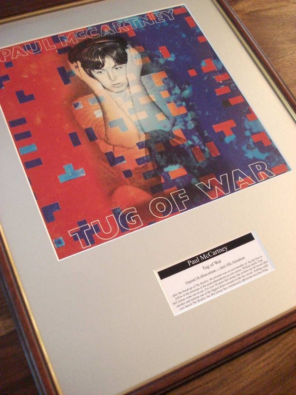 Paul McCartney Tug of War LP original framed album cover