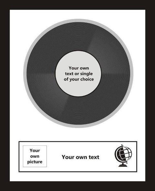Personalised Vinyl framed Single