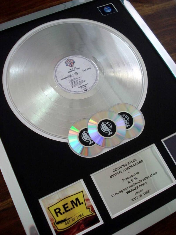 REM Out of Time Multi-platinum Disc