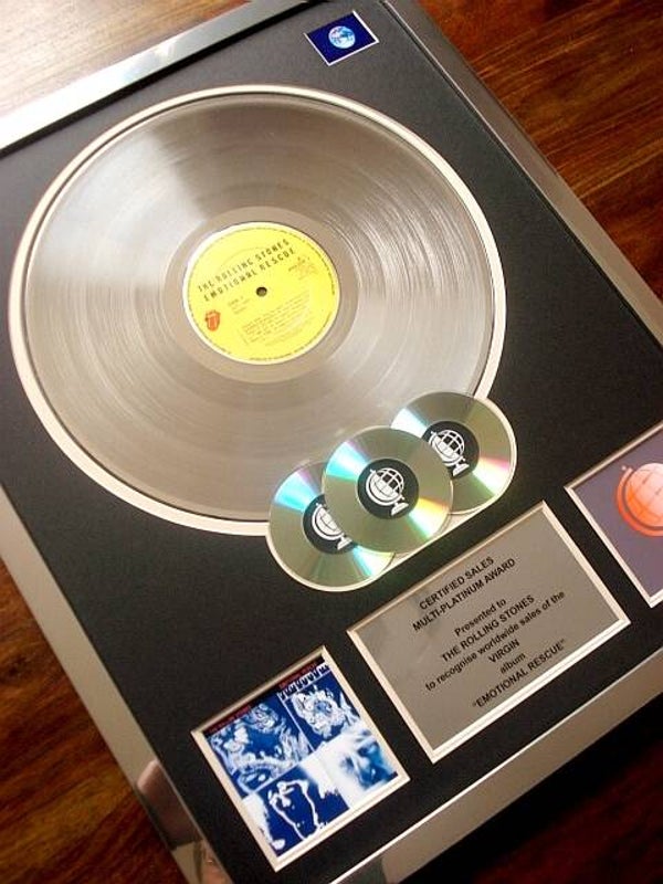 The Rolling Stones Emotional Rescue Multi-platinum Disc