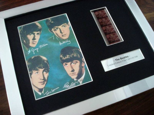 The Beatles - signed greeting Film Cell