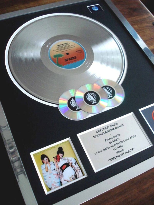 Sparks Kimono My House Multi-platinum Disc