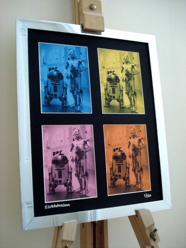 Star Wars signed framed pop art canvas print