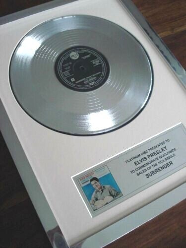 Elvis Presley Surrender 10" Platinum Disc