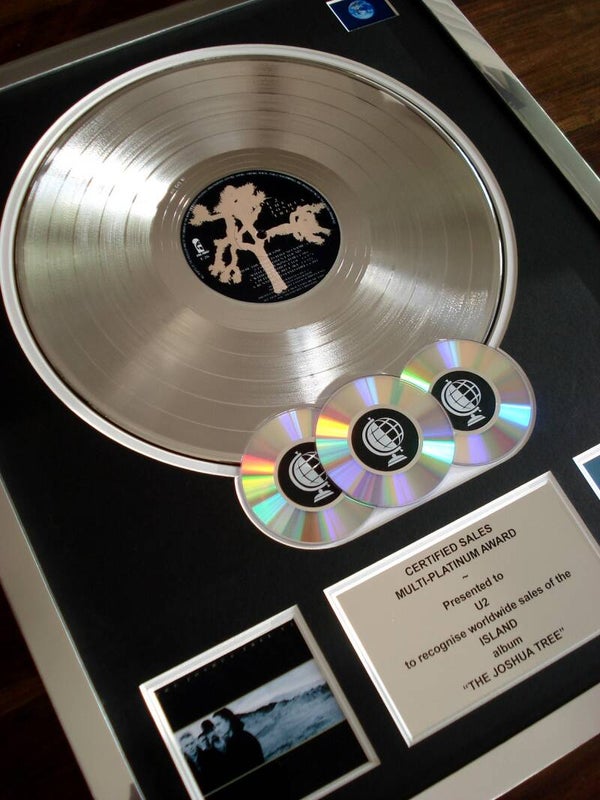 U2 The Joshua Tree Multi-platinum Disc