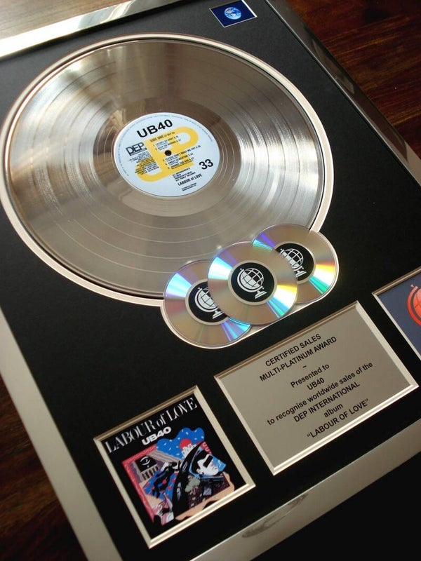 UB40 Labour of Love Multi-platinum Disc