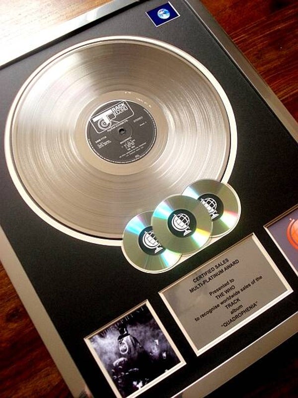 The Who Quadrophenia Multi-platinum Disc
