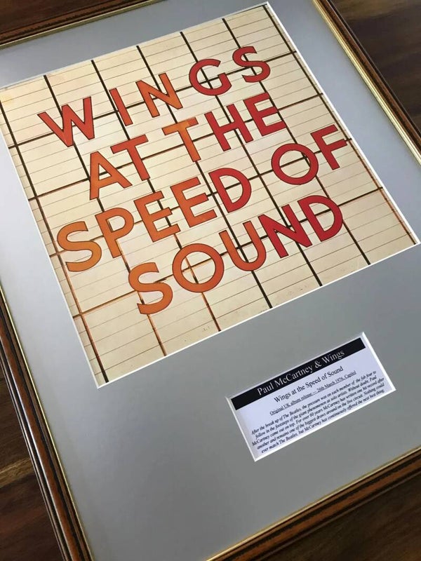 Paul McCartney Wings at the Speed of Sound original framed album cover