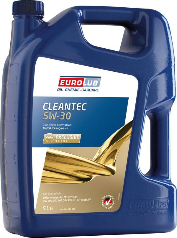 Eurolub Cleantec (Mid SAPS) SAE 5W-30 Motorolie (5 liter)