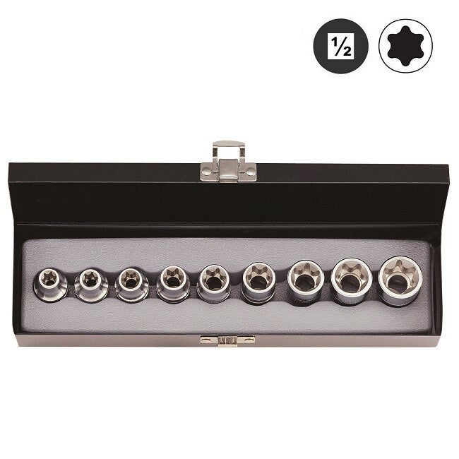 Force 4093 1/2" Doppenset Torx 9 delig