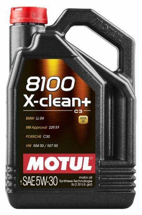 Motul 8100 X-Clean+ SAE 5W-30 Motorolie (5 liter)