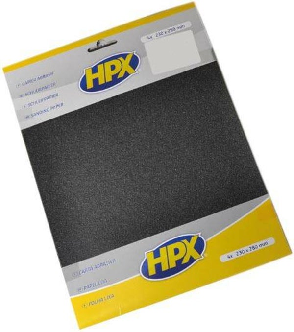 Schuurpapier (4 vellen - korrel 240 x 1, korrel 400 x 2, korrel 600 x 1)