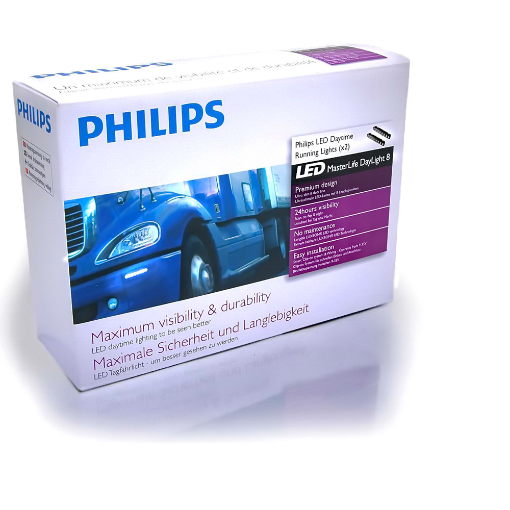 PHILIPS LED-Dagrijverlichting  8 LED's vrachtwagens
