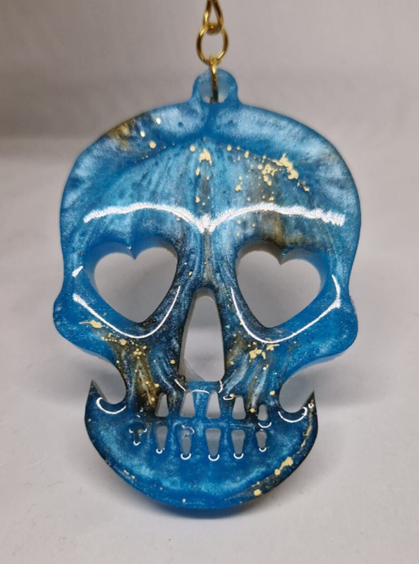 Sleutelhanger Schedel BlueGoldy