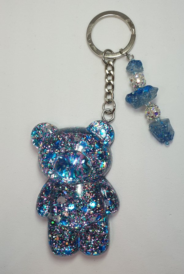 Sleutelhanger Beer BlueGlitter