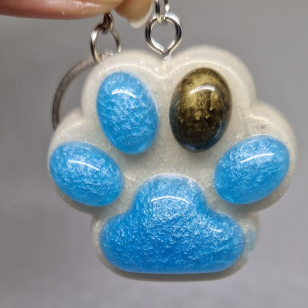 Sleutelhanger Paw Glossy BlueGold