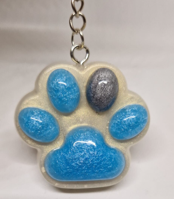 Sleutelhanger Paw Glossy BlueSilver